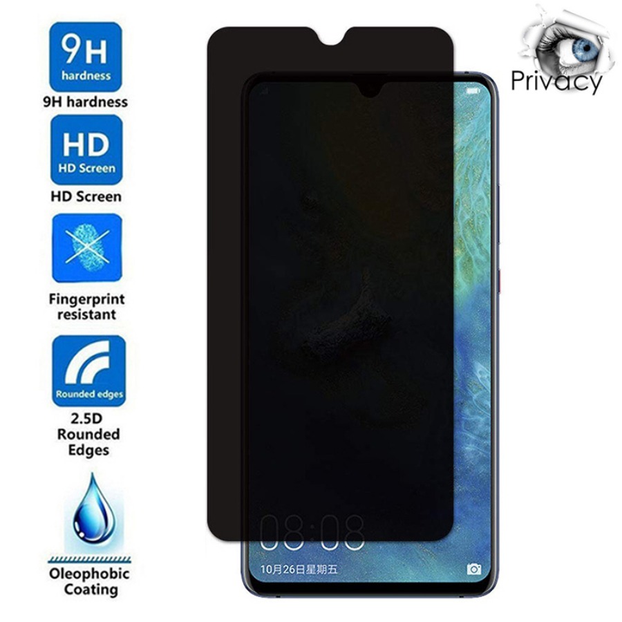 Anti-Spionage-Schutz aus gehärtetem Glas für Huawei P20 P40 Lite E 5G P30 Pro Privacy Displayschutzfolie für Huawei P10 Plus Filme Glas