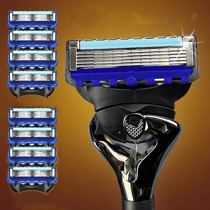 16/12/8/4 st. rakblad med keramisk beläggning i 5- lager – reducerad friktionsteknik för användare av vintage säkerhetshyvlar