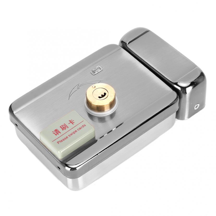 Electric Door Lock Stainless Steel Electric Door Silence Lock Double-Sided ID Card with Remote Controller