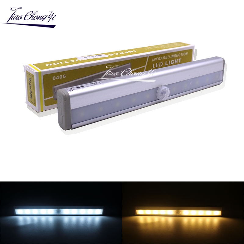 LED Kast Licht PIR motion Sensor Closet Batterij wandlamp Stijve Strip Bar Licht lamp met motion sensor noodverlichting