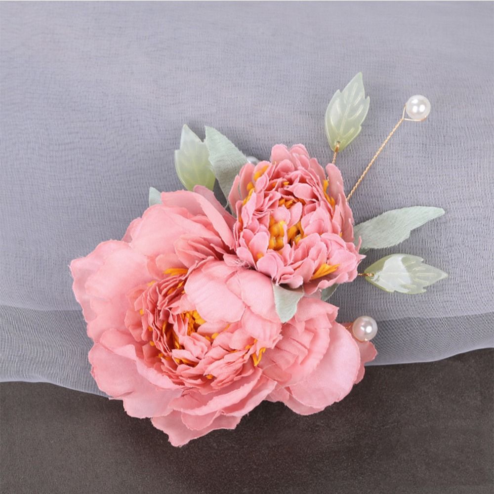 Alfinetes para Cabelo para Mulheres, Flor De Seda, Pérola Grampos De Cabelo, Noiva Capacete, Broche De Flores De Dama De Noiva, Festa De Casamento, Presilhas