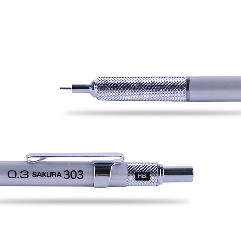 1Pcs Sakura XS-303 Metalen Staaf Anti-Gebroken Kern Tekening Automatische Potlood 0.3Mm/0.5Mm Niet te Breken Schets Hand Getekende Comics