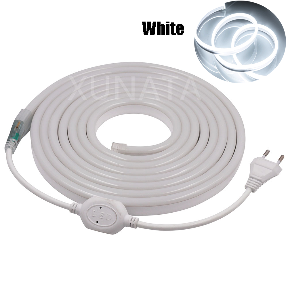 Enseigne au néon étanche avec télécommande, bande lumineuse flexible, ULau néon, SMD 220, 5050, RVB, 80LED/m, 2835 LED/m, 120 V: Émettant Color2 / 3M