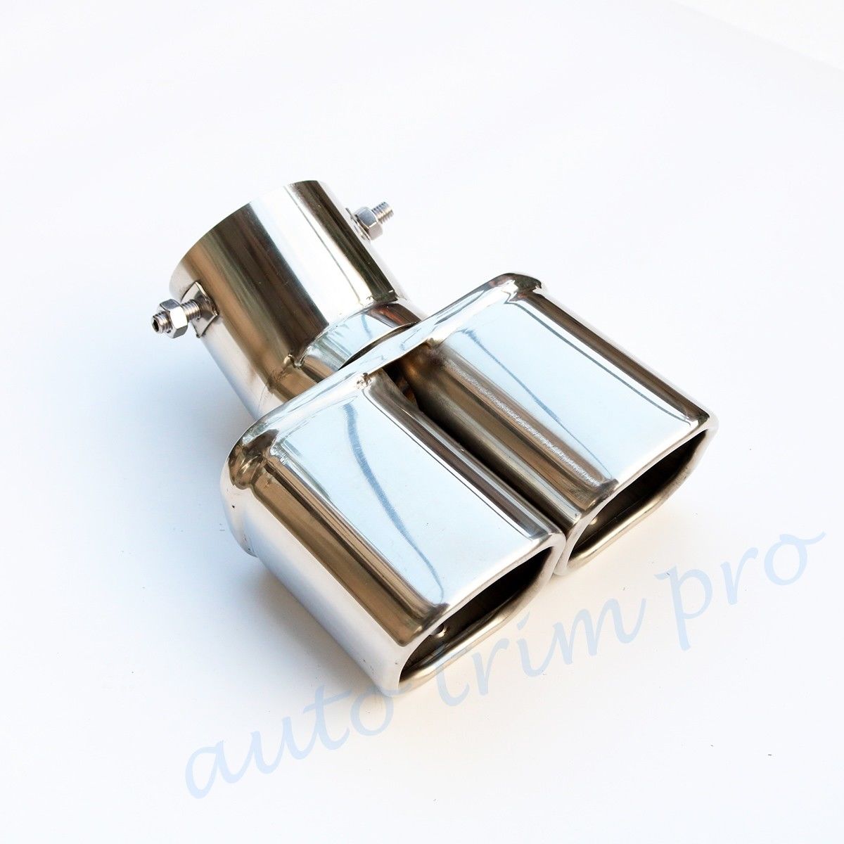 76mm 3 Inch Dual Exhaust Car Tailpipe Rear Muffler Tip Cover Stainless Fit for Diameter Between 46mm-71mm Accessories