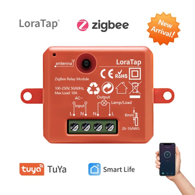 LoraTap Tuya ZigBee 3.0 Smart Hub Wireless Gateway Bridg Smart Life App Remote Control Tuya Devices Mesh Home Automation DIY: ZigBee Relay Module