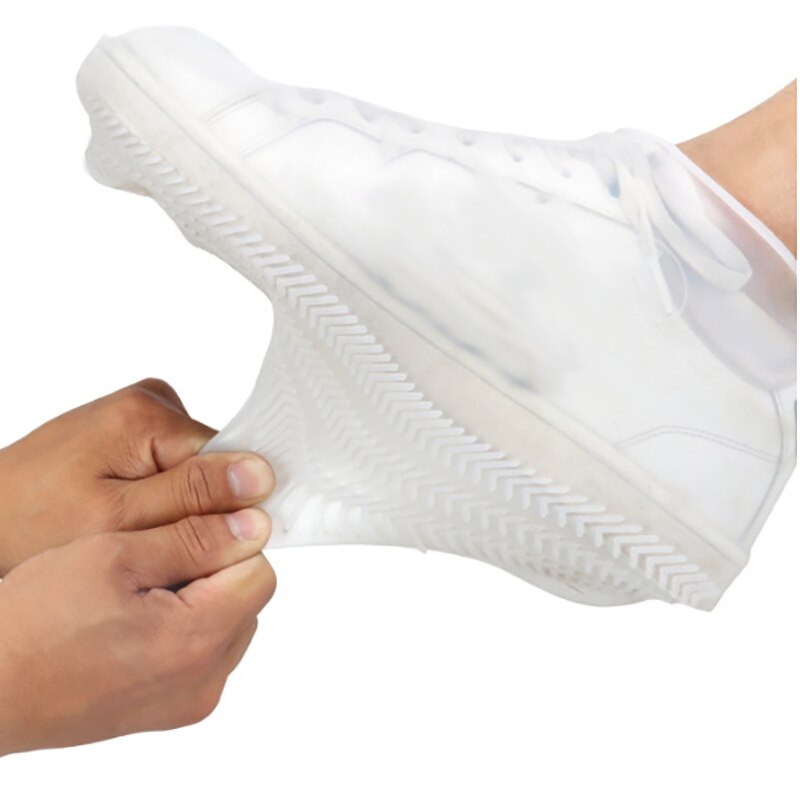 Silicone Rain Boots Cover Waterproof Cotton Pad Non-Slip Wear-Resistant Outdoor Pocket Shoe Cover