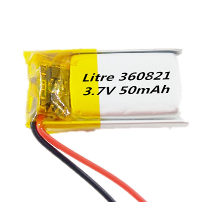 3.7v 360821 351020 50mAh Lithium Polymer LiPo Rechargeable Battery li ion li-polymer For DIY Mp3 bluetooth Recorder headphone: 360821