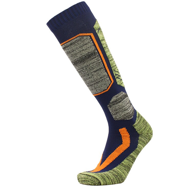 Winter Mannen Vrouwen Lange Warme Katoen Ski Sokken Outdoor Snowboarden Wandelen Dikkere Thermosocks Sport Sokken: blue / L