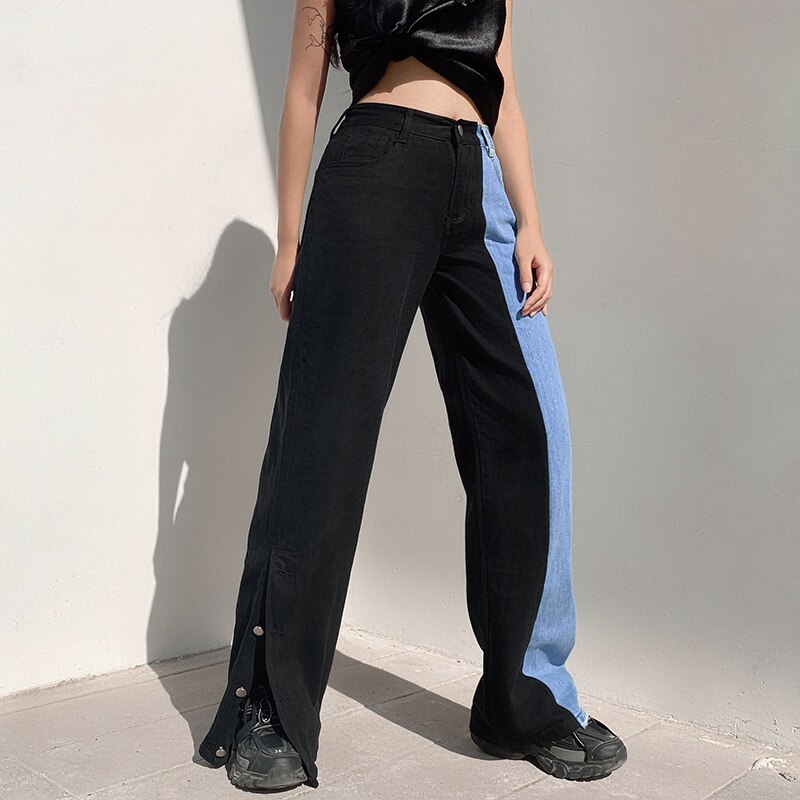 saferido Strange taste casual pants autumn and winter Korean students' slim and versatile loose straight HIP HOP  wide leg sports pants