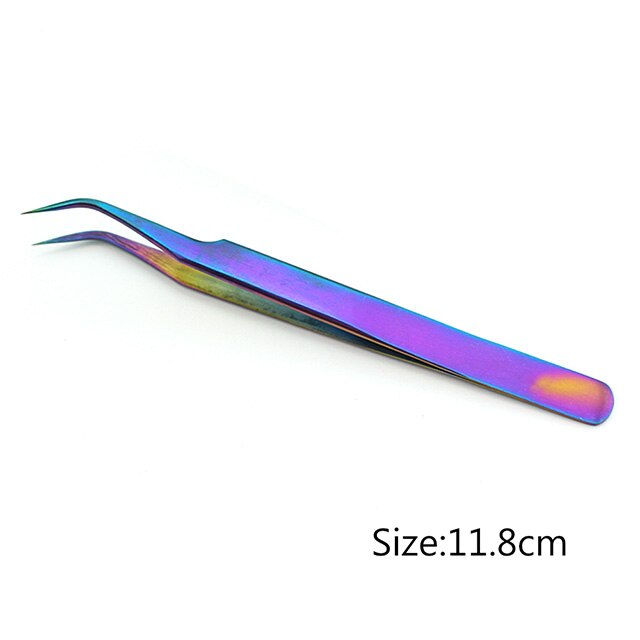 ERUIKA 1 pcs Chameleon Wenkbrauw Pincet Rvs Extension Clip Ultra Precisie Picker voor Rhinestone Wimper Makeup Tools: 02