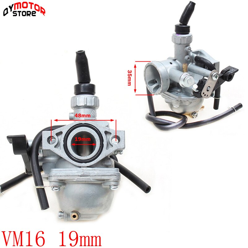 Mikuni-carburador de alto rendimiento VM16 22 24 26, 19mm, 26mm, 28mm, 30mm, para Dirt Pit Bike ATV, motocicleta tipo Quad de 110cc a 250cc: VM16 19mm carb