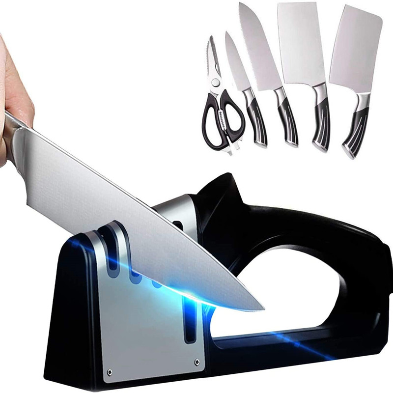 4 In 1 Knife Sharpener Vegetable Cutter Shears Kitchen Accessories Diamond Quick Sharpening Tool Grinding Machine Kitchen Tools