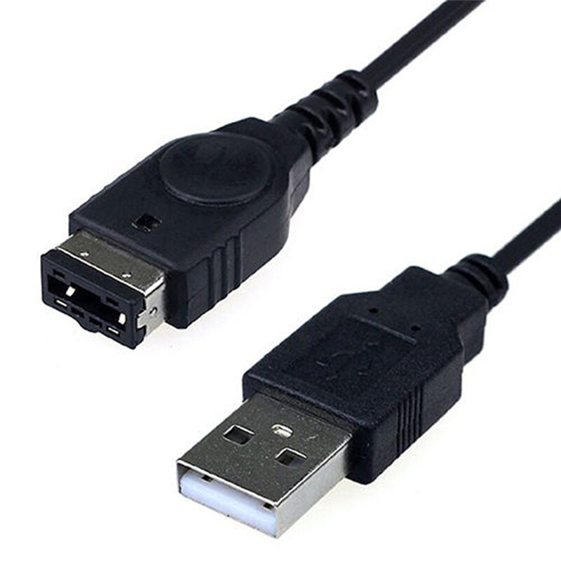 1Pc Zwart Usb Opladen Advance Line Cord Charger Kabel Voor/Sp/Gba/Gameboy/Ns/ds