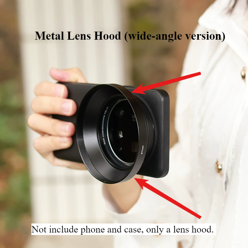 Für Xiaomi 15 Ultra Foto-Bausätze 67 mm Filter-Adapterring, Rahmen aus Aluminiumlegierung, Gegenlichtblende, kratzfeste, staubdichte Kappenabdeckung: Gold