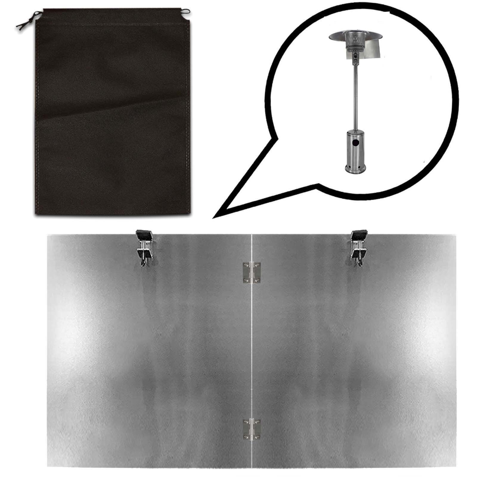 Estufa para terraza exterior, Reflector de enfoque térmico de propano, calefactor de terraza y bolsa de almacenamiento para almacenamiento, calefacción conveniente, familia #35: B