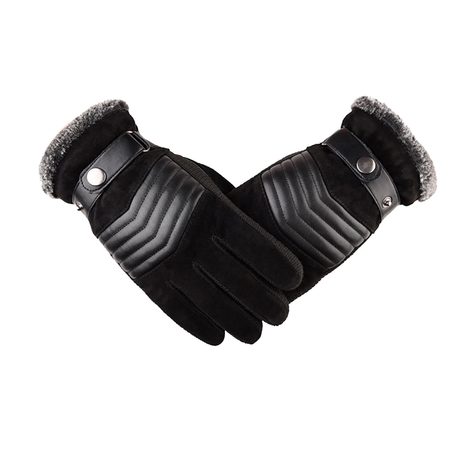 Guantes Térmicos de invierno para ciclismo y esquí, resistentes al agua, con cremallera ajustable, para exteriores: C