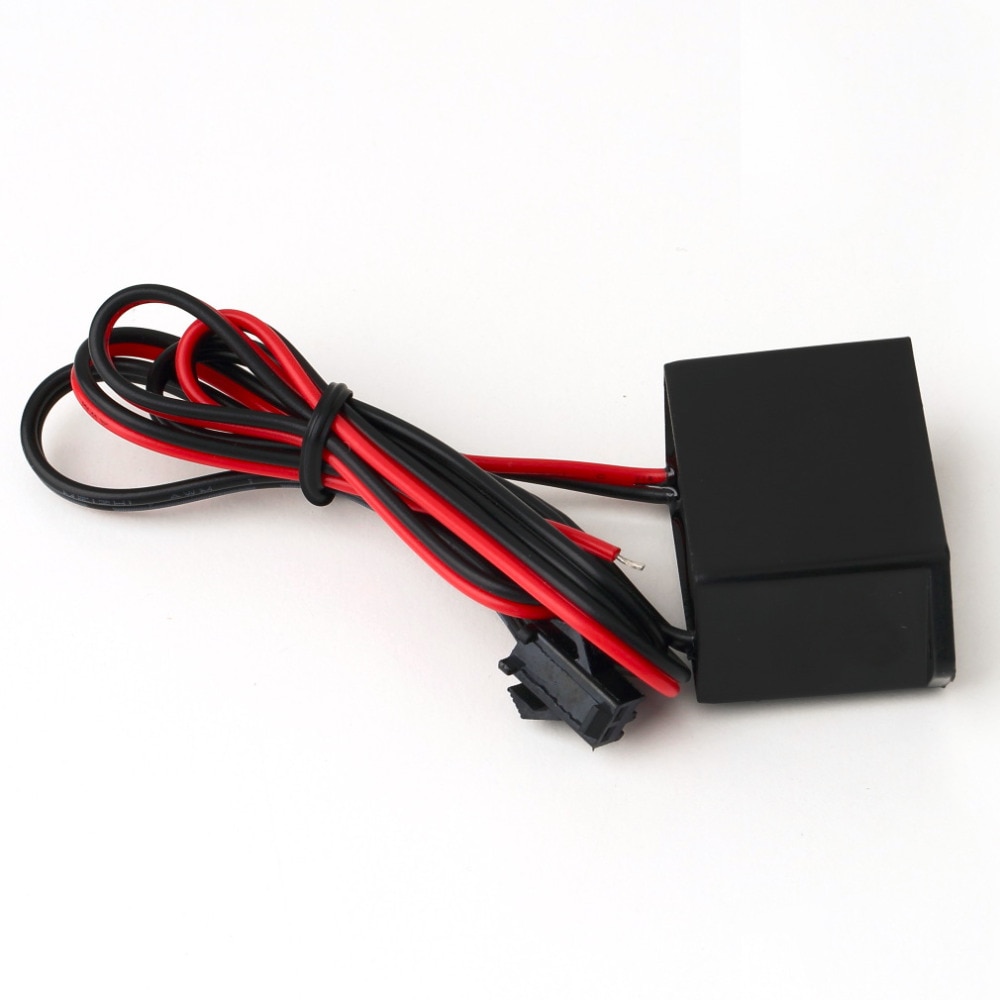 Black 12V DC to AC Inverter for EL Lamp Wire Electroluminescent 5M Meters