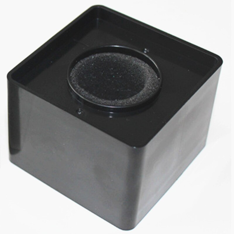 ABS 40MM Hole Black/White Square-shaped Mic Microphone TV Interview Logo Flag Station DIY with sponge: black