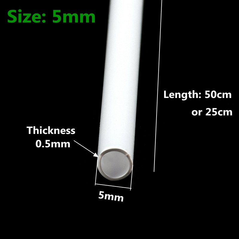 Tubo redondo ABS, tubo hueco de plástico de diámetro 2mm/3mm/4mm/5mm/6mm/8mm/10mm/12mm, Material de mesa de arena hecho a mano, modelo de construcción: Blanco / 3/8"