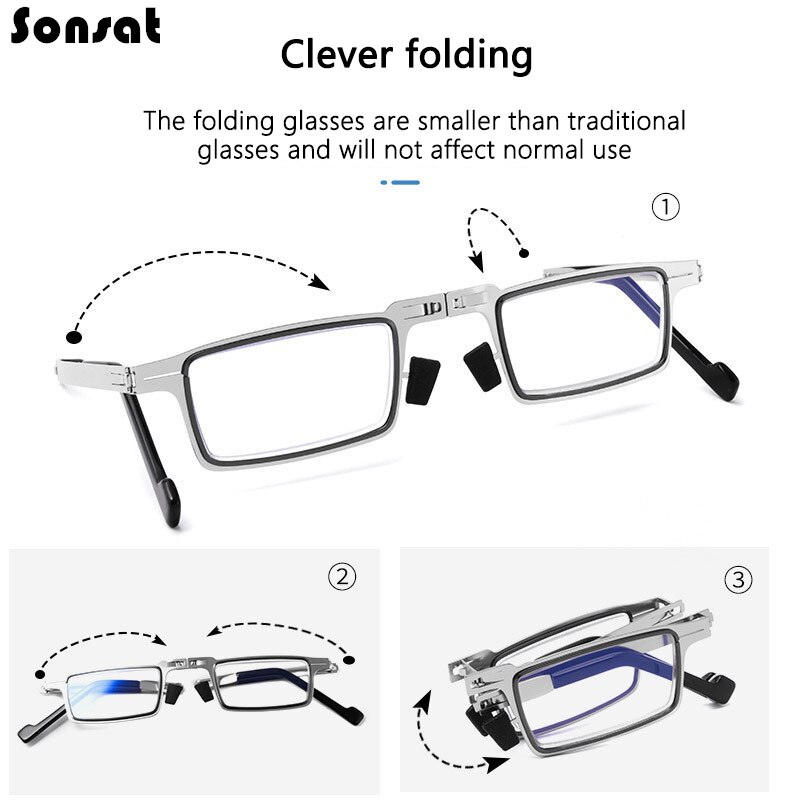 Metall Runde Klapp Lesebrille Männer Blau Licht Computer Grad Gläser Schmale Brillen Rahmen Für Männer gafas + 3,5