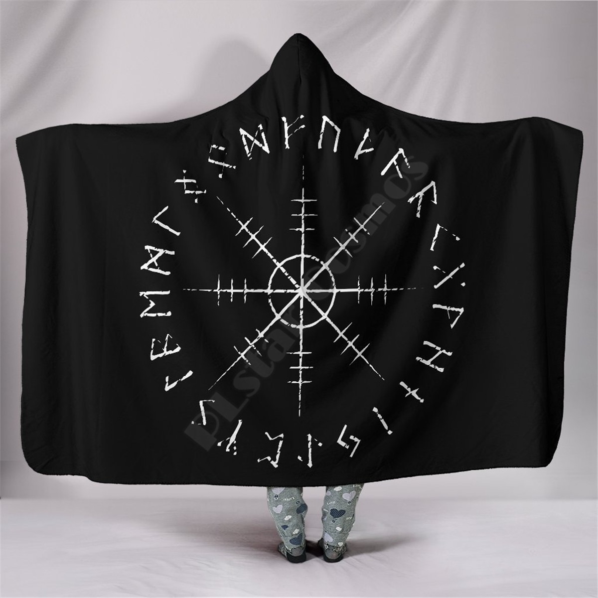 Couverture à capuche Viking, polaire Sherpa colorée pour adulte et enfant, literie en microfibre