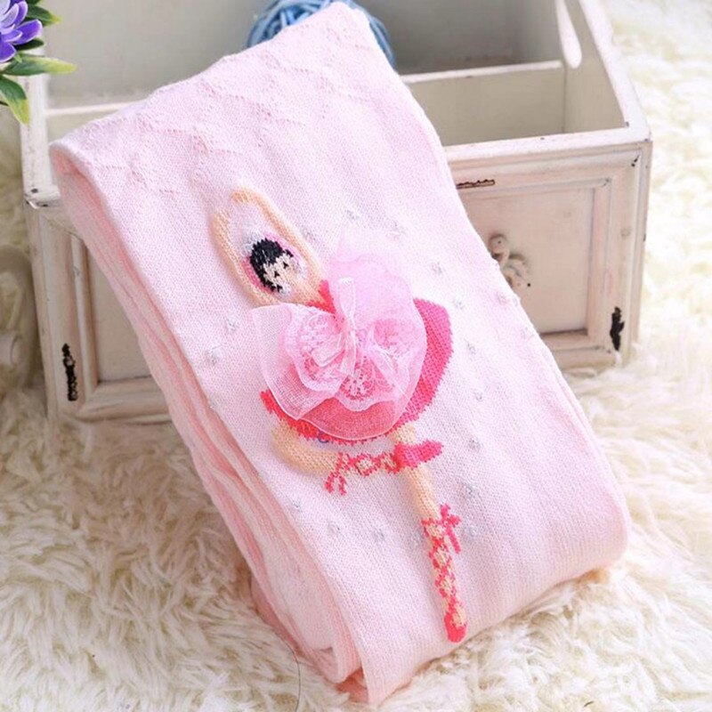 Medias de Ballet para niña, medias de algodón, medias de baile de princesa, 3-11 años: Rosa / S