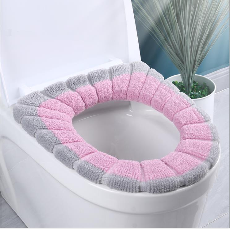 Universal varm blød vaskbar toiletsædeovertrækssæt til boligindretning nærmestool måttesædetaske toiletdæksel tilbehør: B