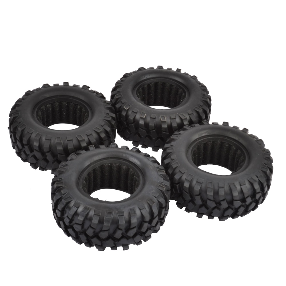 4pcs 96mm 1.9 inch Rubber Rocks Tyres / Wheel Tires for Axial SCX10 D90 Tamiya CC01 1:10 RC Rock Crawler