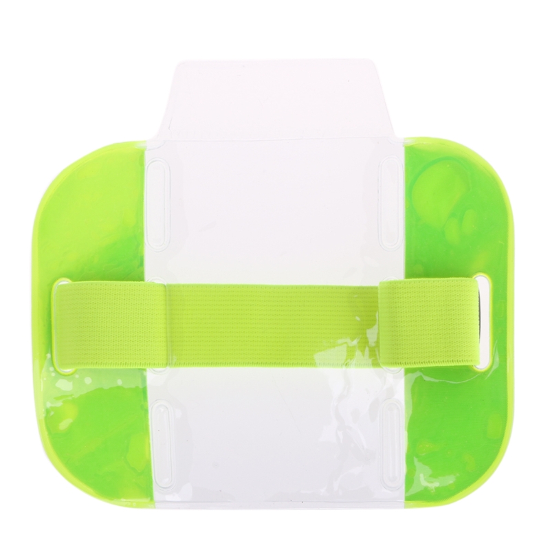 fascia da braccio elastica Porta distintivo Porta carte di credito per foto per custodia: giallo