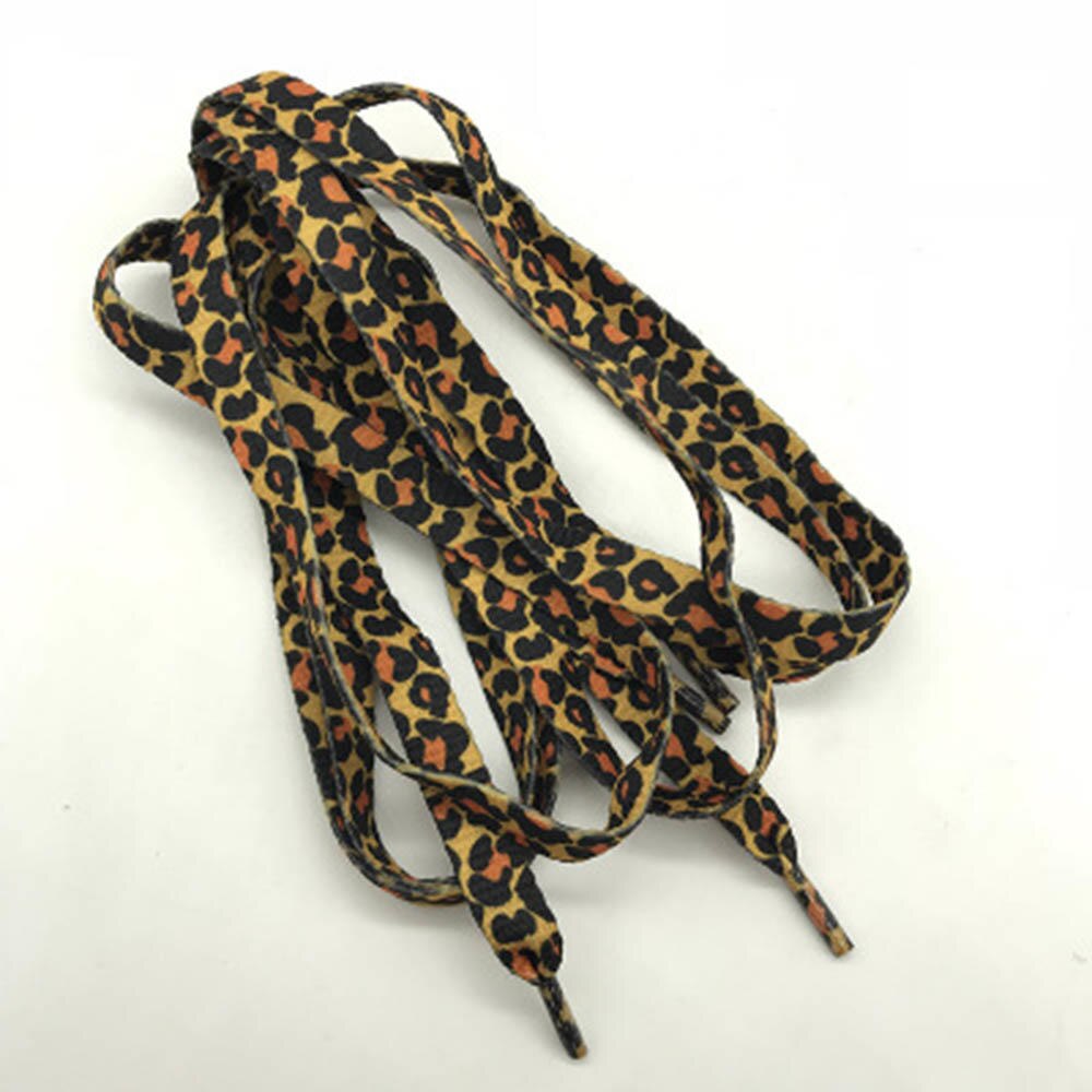 Cordones clásico con estampado de leopardo para hombre y mujer, cordones para zapatillas deportivas, a la , para niños y adultos, 1 par
