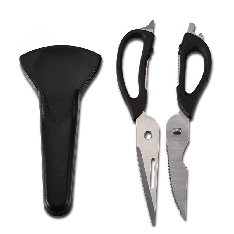 Multifunctional Stainless Steel Kitchen Scissors with Magnetic Attraction Strong Chicken Bone Refrigerator Scissor