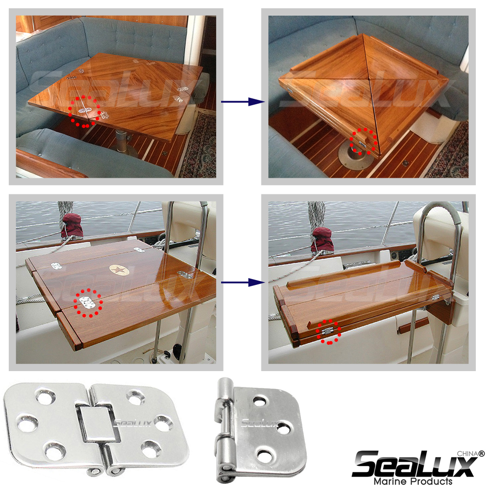Sealux Deur Scharnier Flush 2 Pin Scharnier Marine Grade Roestvrij Staal Gepolijst Voor Boot, Campers, Marine Accessoire