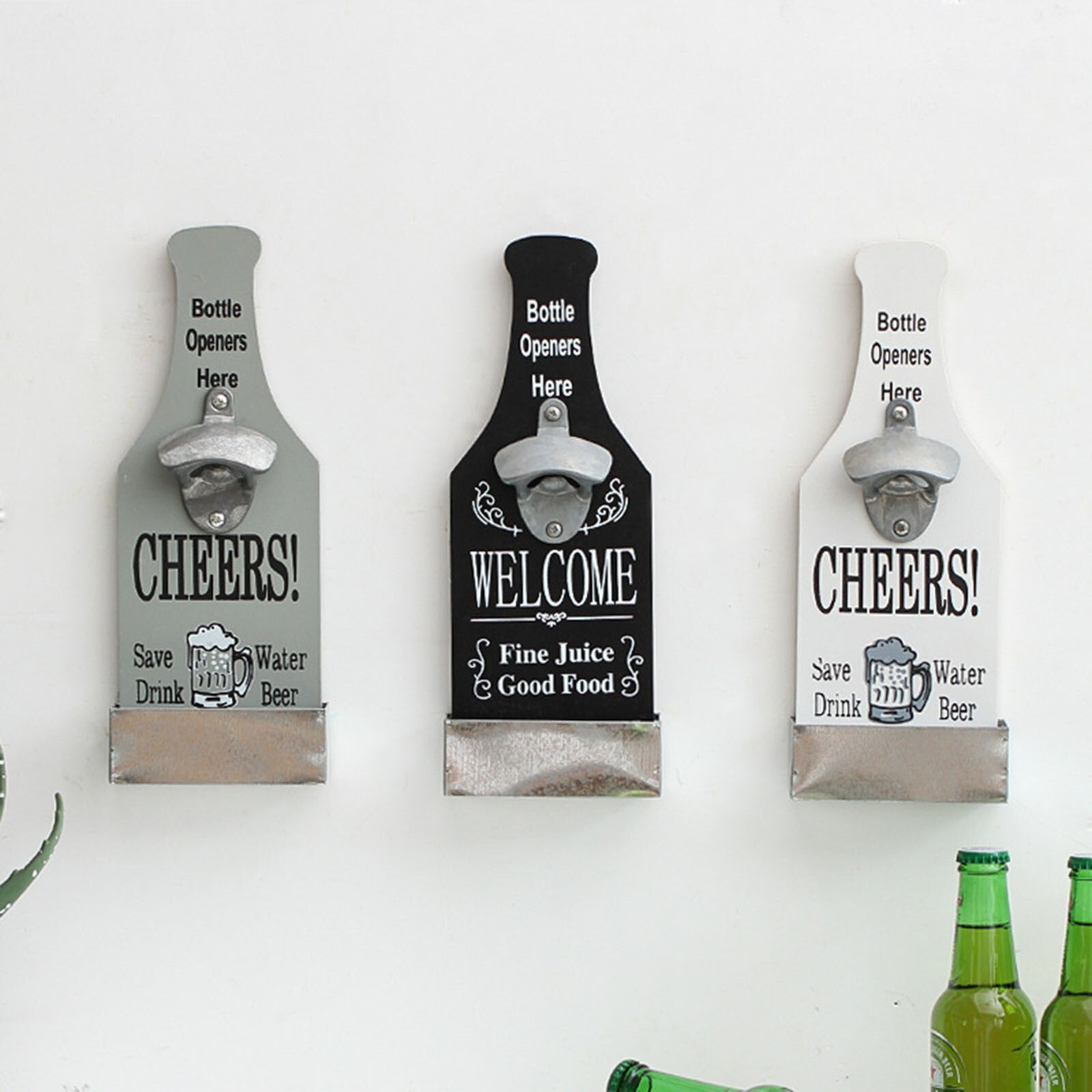 Ouvre-boîte ouvre-bouteille mural-ouvre-bière Vintage rustique pour les amateurs de bière outils de cuisine