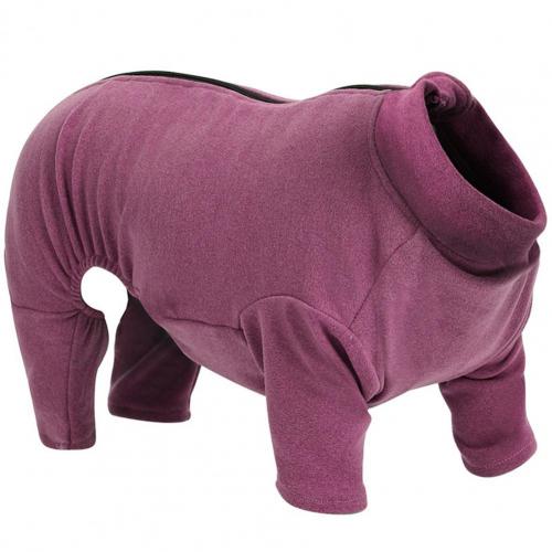 Pretty Pet Dogs Romper Post Surgery Suit Pet Costume Breathable Skin-friendly: Purple / L