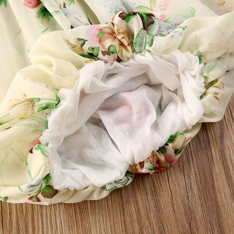 0-24m babymeisjesjurkjes in 4 kleuren, zomerbloemenprint, ruches, mouwloos mini-jurkje, zomerjurkje