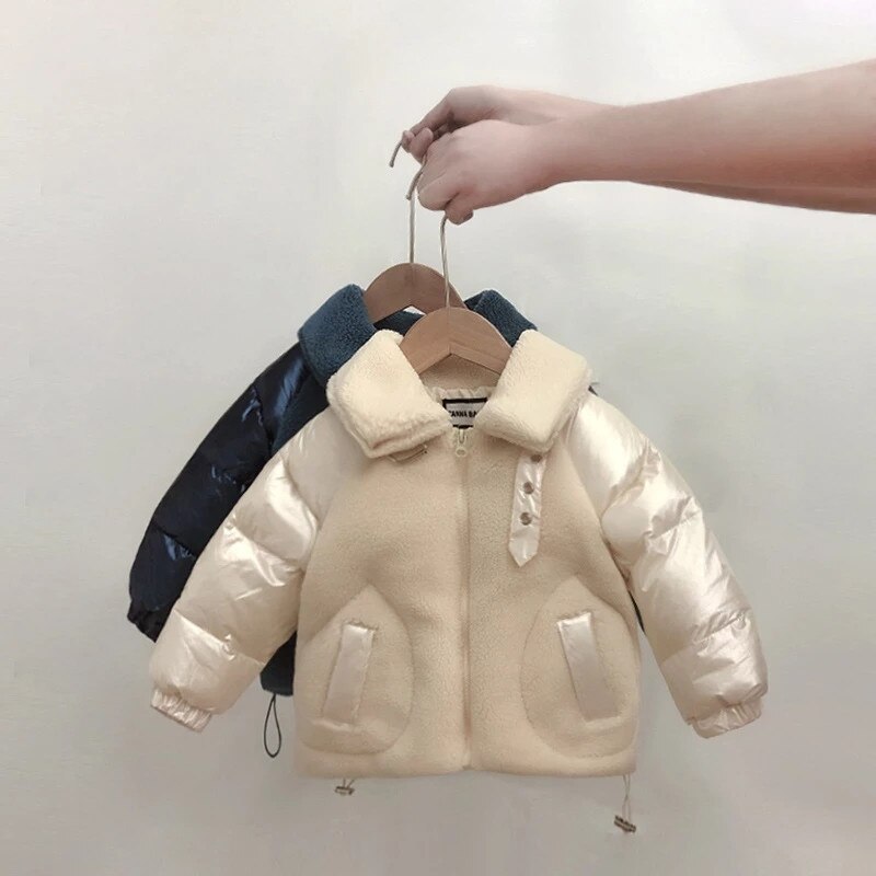 Thick Warm Parkas Baby Kids Jacket Children Fleece Coat For Girl Casual Jacket Coat Waterproof Boy Jacket Outerwear Boys Parka