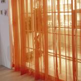Romantisk soveværelse billig færdig organza barn vinduesgardin til stue bryllup boligindretning: Orange / 2pc 200 x 100cm