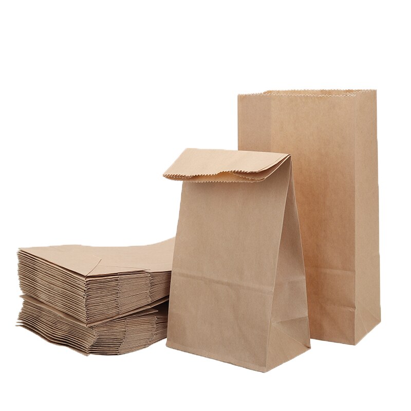 50 stk 18*5*9cm mad tag poser brunt kraftpapir frokostposer brød sandwich bæretasker fest bryllupsforsyninger