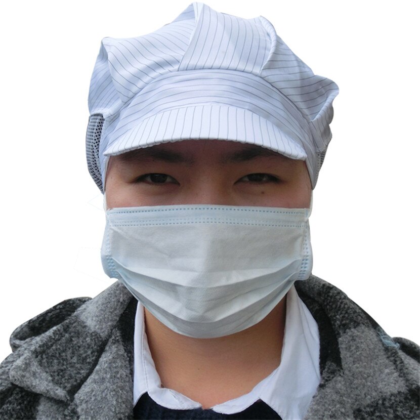 Anti Static Protective Headgear Cleanroom ESD Clean Room Food Working Hat Industrial Security Labor Workshop Head Protection