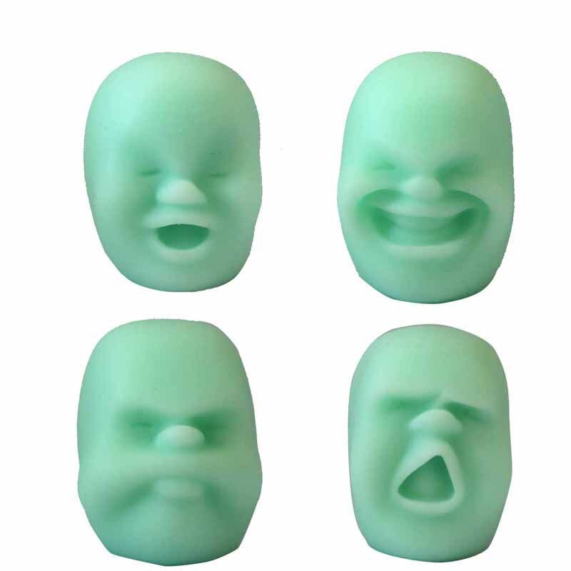 4Pcs Decompressie Pinch Muziek Gezicht Bal Pop Lastig Vent Gezicht Bal Truc Grappig Caomaru Hand-Made Stress Relife speelgoed