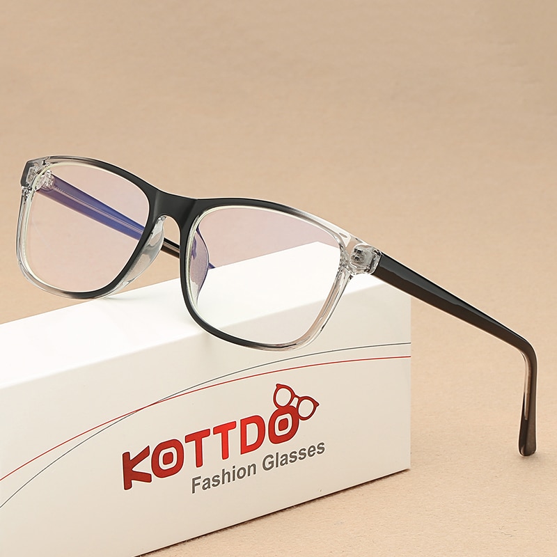 KOTTDO Classic Square Eye Glasses Frames for Women Vintage Computer Prescription Men Plastic Frame