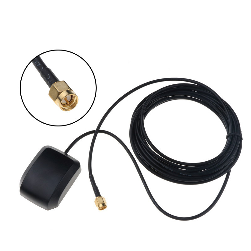 5V Ricevitore GPS per auto SMA Conector nero 3M cavo antenna GPS auto auto antenna adattatore per DVD di Navigazione macchina Fotografica di Visione notturna