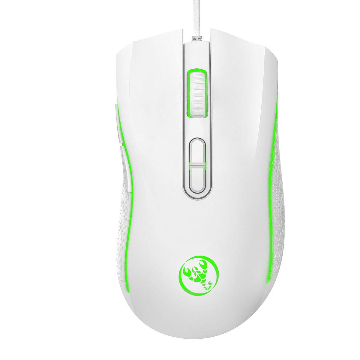 HXSJ colorful luminous gaming mouse e-sports wired mouse dpi four levels adjustable 3200dpi: Default Title