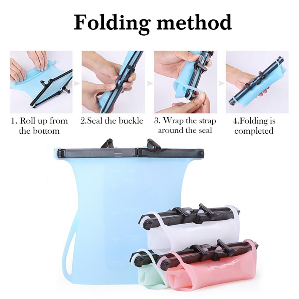 Reusable Silicone Food Storage Bags Zip-lock Freezer Cooking Fresh Bag Upgrade Seal Leakproof Container Liquid Snack Storage