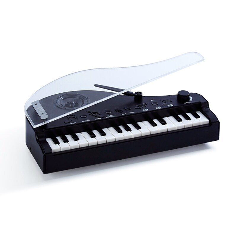 Smart Induction Simulation Bluetooth Piano Charging Mini Colorful Light Music Electronic Piano Best for Children: Black