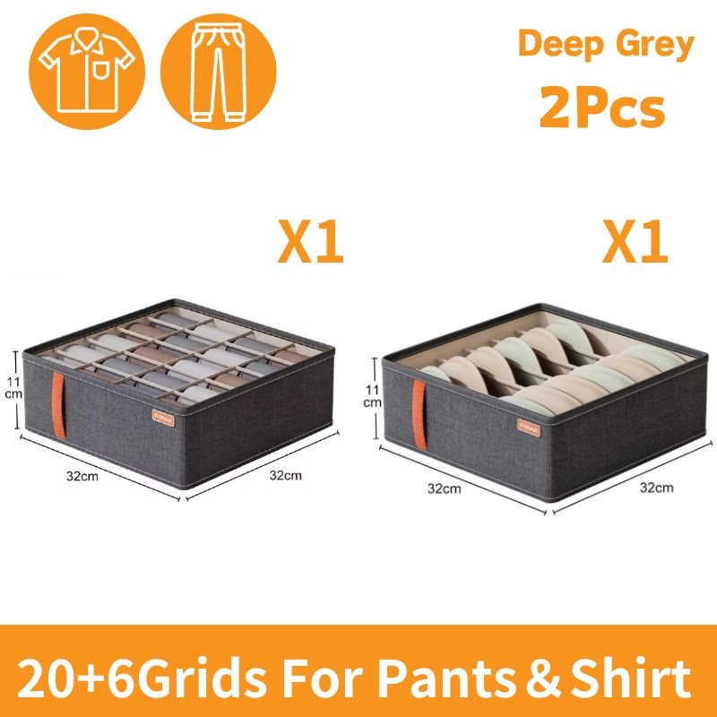 Organizery robić szuflad szafek Skarpetki Organizer bielizny Pudełko robić sypialni Szafa Organizer ubrań na bieliznę Organizer robić przechowywania skarpet: Brązowy