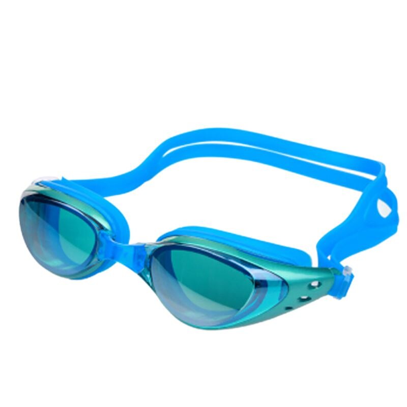 Unisex Grote Frame Plating Waterdicht En Anti-Fog Zwembril Verstelbare Bril Zwemmen Waterdichte Siliconen Swim Eyewear: QL