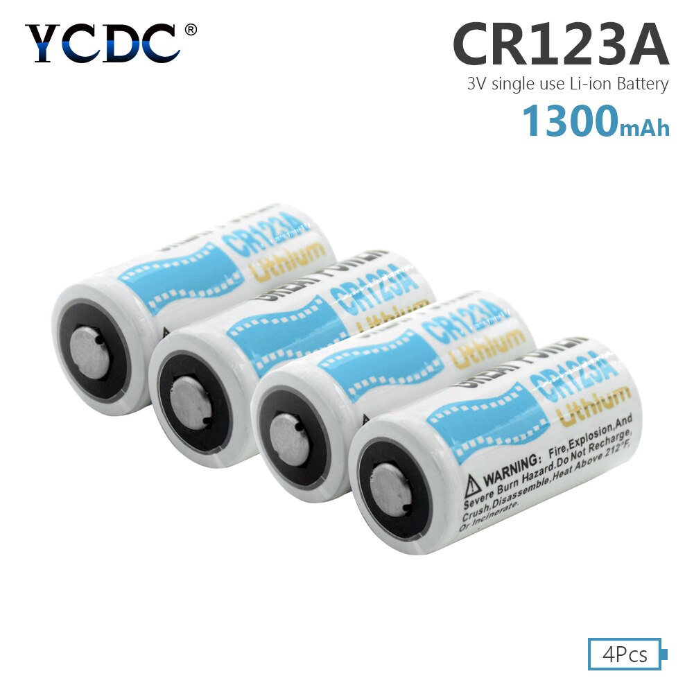 4 Stuks Lithium Batterij CR123 Cr 123A CR17345 16340 Cr123a 3V Niet-oplaadbare Batterijen Voor Camera Gas Meter primaire Droge Batterij