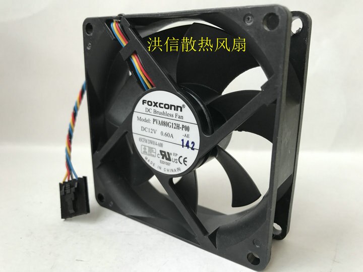 Originele Voor Foxconn 8025 PVA080G12H-P00 12V 0.60A 4-Draad Voor Dell Server Fan