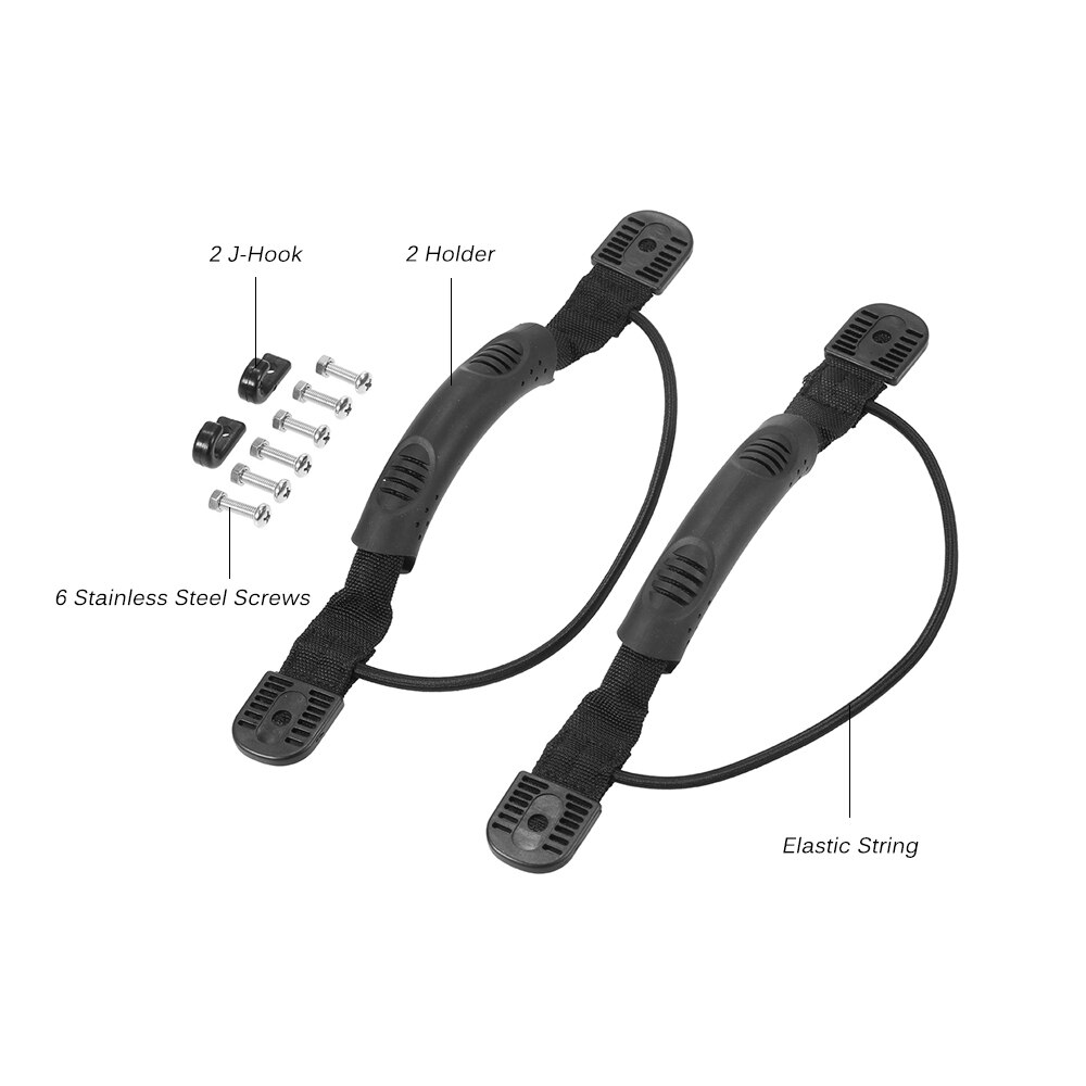 Nylon handgrepen paddle park bungee hardware j-haken voor paddleboard opblaasbare roeiboot visboot kajak accessoires
